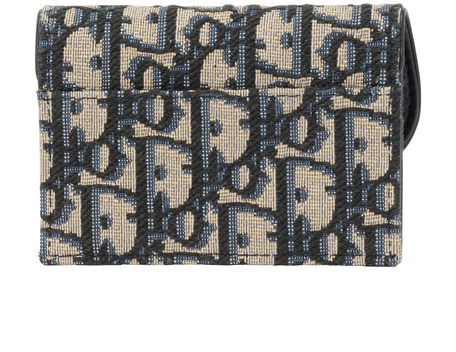 Christian Dior Saddle Card Holder, &pound;220, Accessories, Blue, Canvas, Back view